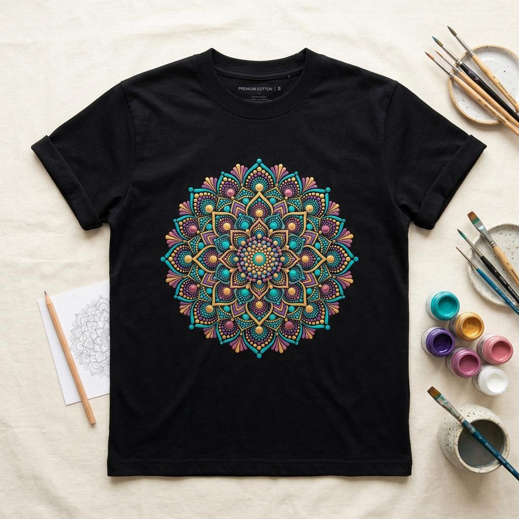 Custom printed Mandala T-Shirt